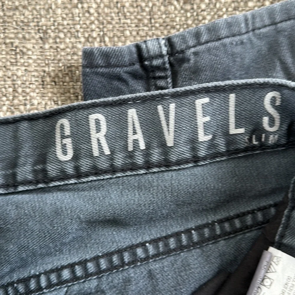 Bullhead Denim Co. Gravel Black Faded Wash Straight Slim Jeans Men's Size 28x30